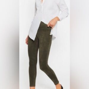 J.McLaughlin Lori Faux Suede Leggings Olive Green Women’s Size XL EUC